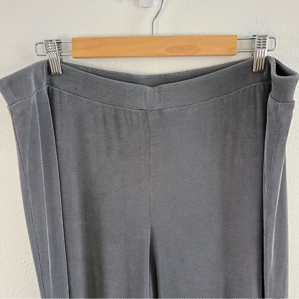 Chicos Travelers pants Silver Shine Gray size 3 (16 XL) Flowy Elastic Waist - Picture 5 of 6